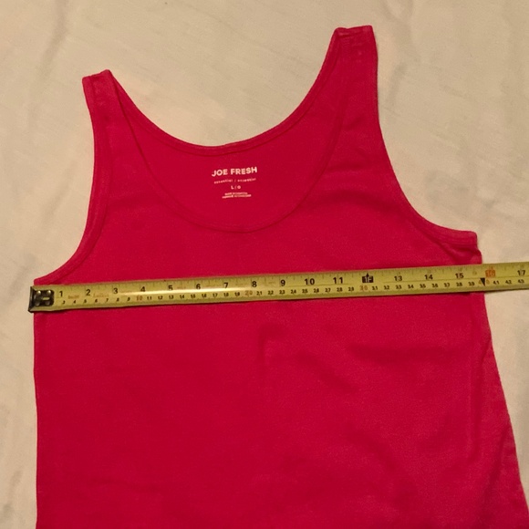 Joe Fresh Bright Pink Cotton Tank Top (Large) - Picture 5 of 7